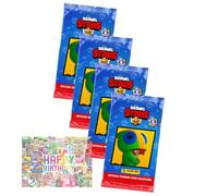 Lot de 4 cartes Brawl Stars série 1 - Cartes à collectionner - 4 boosters + carte d'anniversaire exclusive