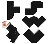 Lot de 4 cartes d'amélioration de barbe avec indicateur de mesure, accessoires de barbier, outil de mise en forme de la ligne des cheveux, outil de mise en forme de la barbe, bonne taille, facile