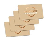Lot de 4 cartes de blocage RFID, cartes anti-vol Debi, protection de carte de crédit, cartes de blocage RFID ultra fines pour arrêter la numérisation non autorisée et le vol de données, sécurité pour