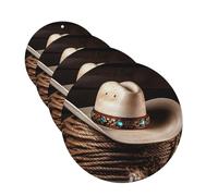 Lot de 4 cartes de désodorisants de voiture American West Rodeo Hat - Cadeau personnalisé pour homme et femme - Tablettes d'aromathérapie à suspendre - Cartes parfumées pour armoire et salle de bain