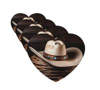 Lot de 4 cartes de désodorisants de voiture American West Rodeo Hat - Cadeau personnalisé pour homme et femme - Tablettes d'aromathérapie à suspendre - Cartes parfumées pour armoire et salle de bain
