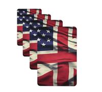 Lot de 4 cartes de désodorisants de voiture avec drapeau des États-Unis et du Royaume-Uni - Cadeau personnalisé pour homme et femme - Tablettes d'aromathérapie - Cartes parfumées à suspendre pour