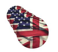 Lot de 4 cartes de désodorisants de voiture avec drapeau des États-Unis et du Royaume-Uni - Cadeau personnalisé pour homme et femme - Tablettes d'aromathérapie - Cartes parfumées à suspendre pour