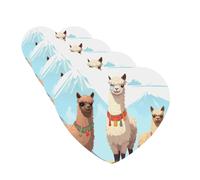 Lot de 4 cartes de désodorisants de voiture en forme de lama et d'alpaga, cadeaux personnalisés pour homme et femme, tablettes d'aromathérapie à suspendre, cartes parfumées pour armoire et salle de