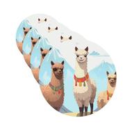 Lot de 4 cartes de désodorisants de voiture en forme de lama et d'alpaga, cadeaux personnalisés pour homme et femme, tablettes d'aromathérapie à suspendre, cartes parfumées pour armoire et salle de