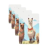 Lot de 4 cartes de désodorisants de voiture en forme de lama et d'alpaga, cadeaux personnalisés pour homme et femme, tablettes d'aromathérapie à suspendre, cartes parfumées pour armoire et salle de