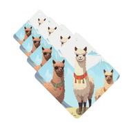 Lot de 4 cartes de désodorisants de voiture en forme de lama et d'alpaga, cadeaux personnalisés pour homme et femme, tablettes d'aromathérapie à suspendre, cartes parfumées pour armoire et salle de