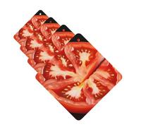 Lot de 4 cartes de désodorisants de voiture en forme de tranche de tomate, cadeaux personnalisés pour homme et femme, tablettes d'aromathérapie à suspendre, cartes parfumées pour armoire, salle de