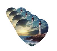 Lot de 4 cartes de désodorisants de voiture « Lighthouse Seaside » - Cadeau personnalisé pour homme et femme - Tablettes d'aromathérapie - Cartes parfumées à suspendre pour armoire de salle de bain