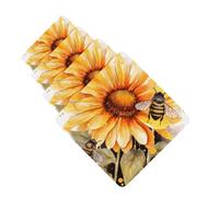 Lot de 4 cartes de désodorisants de voiture personnalisables pour tableau noir, abeilles, tournesols, cadeaux pour homme et femme, tablettes d'aromathérapie à suspendre, cartes parfumées pour armoire