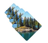 Lot de 4 cartes de désodorisants de voiture Spirit Island in Lake - Cadeau personnalisé pour homme et femme - Tablettes d'aromathérapie - Cartes parfumées à suspendre pour armoire de salle de bain