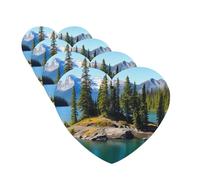 Lot de 4 cartes de désodorisants de voiture Spirit Island in Lake - Cadeau personnalisé pour homme et femme - Tablettes d'aromathérapie - Cartes parfumées à suspendre pour armoire de salle de bain