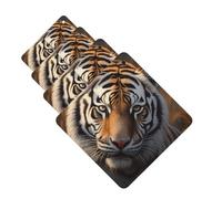 Lot de 4 cartes de désodorisants de voiture Tiger - Cadeau personnalisé pour homme et femme - Tablettes d'aromathérapie à suspendre - Cartes parfumées pour armoire de salle de bain