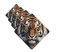 Lot de 4 cartes de désodorisants de voiture Tiger - Cadeau personnalisé pour homme et femme - Tablettes d'aromathérapie à suspendre - Cartes parfumées pour armoire de salle de bain