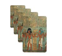 Lot de 4 cartes de désodorisants de voiture « Women in ancient egypt » - Cadeau personnalisé pour homme et femme - Tablettes d'aromathérapie - Cartes parfumées à suspendre pour armoire de salle de