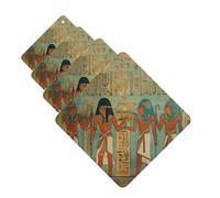Lot de 4 cartes de désodorisants de voiture « Women in ancient egypt » - Cadeau personnalisé pour homme et femme - Tablettes d'aromathérapie - Cartes parfumées à suspendre pour armoire de salle de