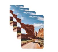 Lot de 4 cartes de désodorisants pour voiture Arches National Park - Cadeau pour homme et femme - Tablettes d'aromathérapie à suspendre - Cartes parfumées à suspendre pour armoire de salle de bain