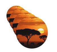 Lot de 4 cartes de désodorisants pour voiture Sunset African Savanna - Cadeau personnalisé pour homme et femme - Tablettes d'aromathérapie - Cartes parfumées à suspendre pour armoire de salle de bain