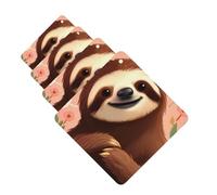 Lot de 4 cartes de désodorisants pour voiture « You Are Awesome Sloth » - Cadeau personnalisé pour homme et femme - Tablettes d'aromathérapie - Cartes parfumées à suspendre pour armoire de salle de