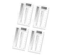 Lot de 4 cartes de mesure de défauts multi-usages non déformables avec échelle de contraste pour inspection sur le terrain Étanche