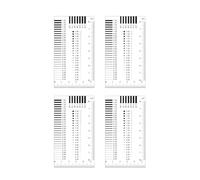 Lot de 4 cartes de mesure de défauts multi-usages non déformables avec échelle de contraste pour l'inspection sur le terrain Précision Instrument de comparaison des taches