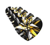 Lot de 4 cartes désodorisantes abstraites pour voiture - Noir blanc et jaune - Pour homme et femme - Accessoires de voiture mignons - Diffuseur de parfum durable à suspendre - Tablettes