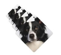 Lot de 4 cartes désodorisantes Border Collie pour voiture - Cartes parfumées à suspendre - Tablettes d'aromathérapie personnalisées - Cadeaux pour homme et femme - Parfum lavande