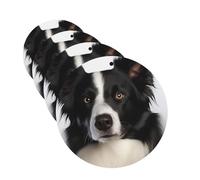 Lot de 4 cartes désodorisantes Border Collie pour voiture - Cartes parfumées à suspendre - Tablettes d'aromathérapie personnalisées - Cadeaux pour homme et femme - Parfum lavande