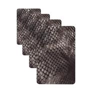 Lot de 4 cartes désodorisantes classiques en peau de serpent pour voiture - Cartes parfumées à suspendre - Tablettes d'aromathérapie personnalisées - Cadeaux pour homme et femme - Parfum lavande