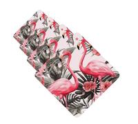 Lot de 4 cartes désodorisantes de voiture à imprimé floral flamant rose pour homme et femme - Accessoires de voiture mignons - Diffuseur de parfum durable à suspendre - Tablettes d'aromathérapie pour