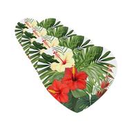 Lot de 4 cartes désodorisantes de voiture avec feuilles de végétation avec fleurs d'hibiscus pour homme et femme - Accessoires de voiture mignons - Diffuseur de parfum durable à suspendre - Tablettes