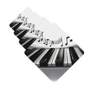 Lot de 4 cartes désodorisantes de voiture avec symbole de musique de piano pour homme et femme - Accessoires de voiture mignons - Diffuseur de parfum durable à suspendre - Tablettes d'aromathérapie