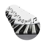 Lot de 4 cartes désodorisantes de voiture avec symbole de musique de piano pour homme et femme - Accessoires de voiture mignons - Diffuseur de parfum durable à suspendre - Tablettes d'aromathérapie