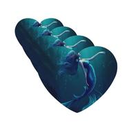 Lot de 4 cartes désodorisantes de voiture Blue Mermaid - Longue durée à suspendre - Pour chambre à coucher, armoire, voiture, tablettes d'aromathérapie - Pour homme et femme - Pendentif rétroviseur
