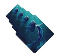 Lot de 4 cartes désodorisantes de voiture Blue Mermaid - Longue durée à suspendre - Pour chambre à coucher, armoire, voiture, tablettes d'aromathérapie - Pour homme et femme - Pendentif rétroviseur
