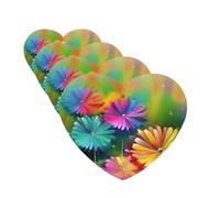 Lot de 4 cartes désodorisantes de voiture de style abstrait avec fleurs colorées pour homme et femme - Accessoires de voiture mignons - Diffuseur de parfum durable à suspendre - Tablettes