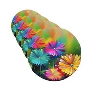 Lot de 4 cartes désodorisantes de voiture de style abstrait avec fleurs colorées pour homme et femme - Accessoires de voiture mignons - Diffuseur de parfum durable à suspendre - Tablettes