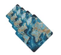 Lot de 4 cartes désodorisantes de voiture en forme de carte du monde pour homme et femme - Accessoires de voiture mignons - Diffuseur de parfum durable à suspendre - Tablettes d'aromathérapie pour