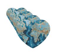 Lot de 4 cartes désodorisantes de voiture en forme de carte du monde pour homme et femme - Accessoires de voiture mignons - Diffuseur de parfum durable à suspendre - Tablettes d'aromathérapie pour