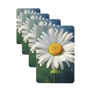 Lot de 4 cartes désodorisantes de voiture en forme de marguerite - Cartes parfumées à suspendre - Tablettes d'aromathérapie personnalisées - Cadeaux pour homme et femme - Parfum lavande
