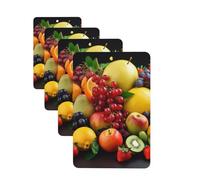 Lot de 4 cartes désodorisantes de voiture fruits frais pour homme et femme - Accessoires de voiture mignons - Diffuseur de parfum durable à suspendre - Tablettes d'aromathérapie pour voiture