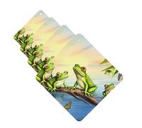 Lot de 4 cartes désodorisantes de voiture « Many Frogs Sing on the Branches » - Longue durée à suspendre - Pour chambre à coucher, armoire, voiture, tablettes d'aromathérapie - Pour homme et femme