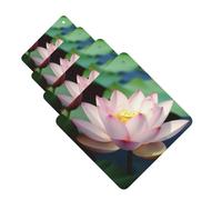 Lot de 4 cartes désodorisantes de voiture motif fleurs de lotus pour homme et femme - Accessoires de voiture mignons - Diffuseur de parfum durable à suspendre - Tablettes d'aromathérapie pour voiture