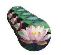 Lot de 4 cartes désodorisantes de voiture motif fleurs de lotus pour homme et femme - Accessoires de voiture mignons - Diffuseur de parfum durable à suspendre - Tablettes d'aromathérapie pour voiture