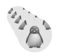 Lot de 4 cartes désodorisantes de voiture motif pingouin gris pour homme et femme - Accessoires de voiture mignons - Diffuseur de parfum durable à suspendre - Tablettes d'aromathérapie pour voiture