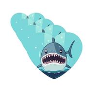 Lot de 4 cartes désodorisantes de voiture motif requin flottant dans l'eau pour homme et femme - Accessoires de voiture mignons - Diffuseur de parfum durable à suspendre - Tablettes d'aromathérapie