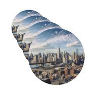 Lot de 4 cartes désodorisantes de voiture New York City pour homme et femme - Accessoires de voiture mignons - Diffuseur de parfum durable à suspendre - Tablettes d'aromathérapie pour voiture