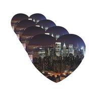 Lot de 4 cartes désodorisantes de voiture New York Night pour homme et femme - Accessoires de voiture mignons - Diffuseur de parfum durable à suspendre - Tablettes d'aromathérapie pour voiture