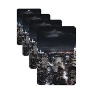 Lot de 4 cartes désodorisantes de voiture New York pour homme et femme - Accessoires de voiture mignons - Diffuseur de parfum durable à suspendre - Tablettes d'aromathérapie pour voiture