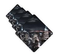Lot de 4 cartes désodorisantes de voiture New York pour homme et femme - Accessoires de voiture mignons - Diffuseur de parfum durable à suspendre - Tablettes d'aromathérapie pour voiture